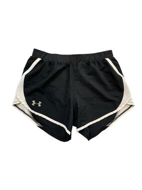 Under Armour Shorts Womens XS Extra Small Black White Fly By 2.0 Brief Lined‎